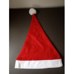 Rode kerstmuts met witte pompon 40 cm