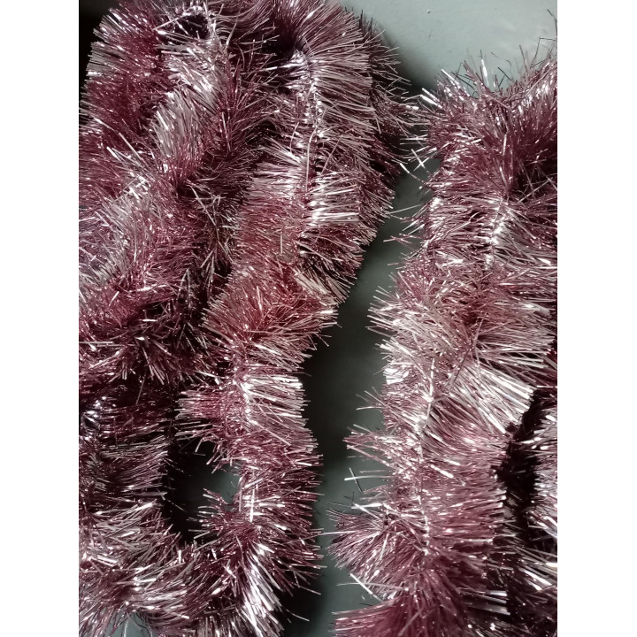 Kerstslinger roze metallic