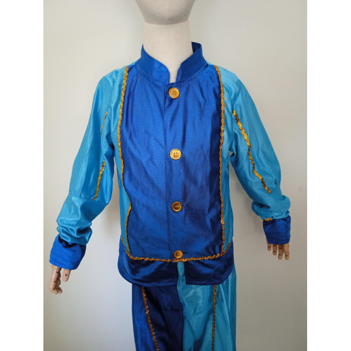 Pietenpak blauw met muts 7 tot 9 jaar