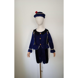 Pietenpak donkerblauw met muts 4 tot 6 jaar