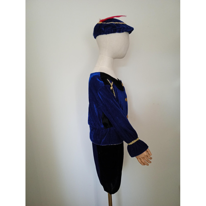 Pietenpak donkerblauw met muts 4 tot 6 jaar