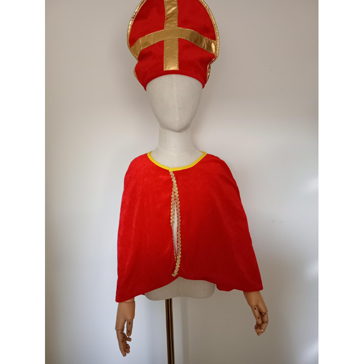 Sinterklaas kostuum rood met mijter one size