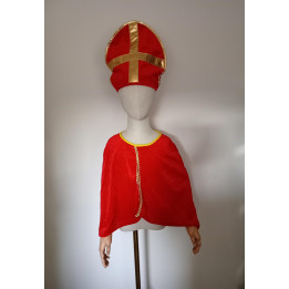 Sinterklaas kostuum rood met mijter one size