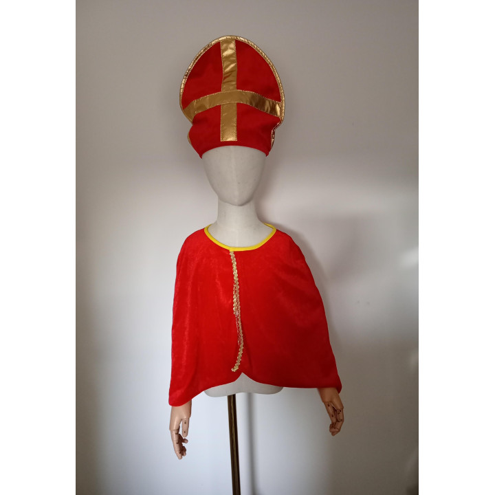 Sinterklaas kostuum rood met mijter one size
