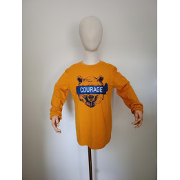 Twoday jongensshirt okergeel met beer maat 134/140
