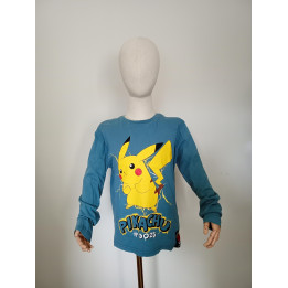 Pokémon Pikachu jongensshirt petrolgroen maat 134