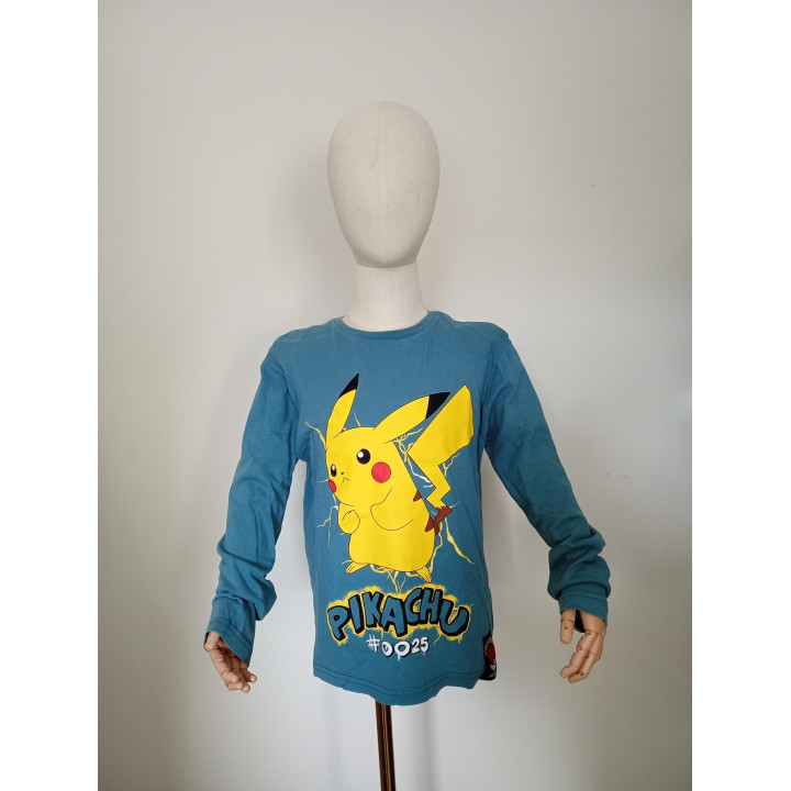 Pokémon Pikachu jongensshirt petrolgroen maat 134