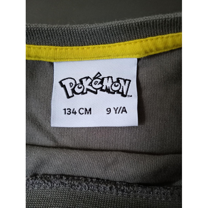 Pokémon jongensshirt grijs Mewtwo Raichu Charizard maat 134