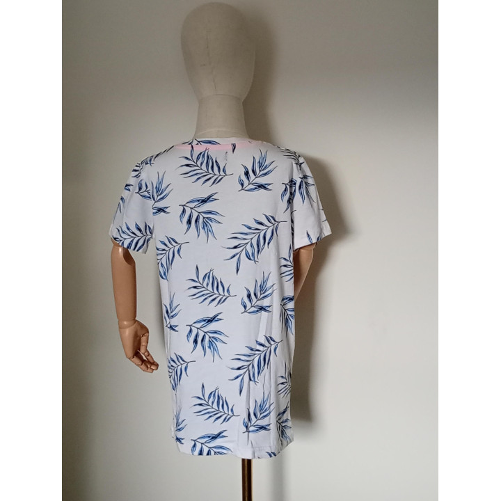 Europe Kids jongensshirt wit bladerenprint maat 134/140