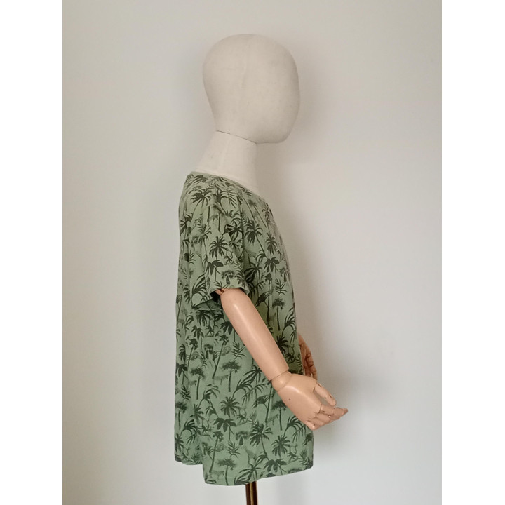 No Compromise jongensshirt groen jungleprint maat 152