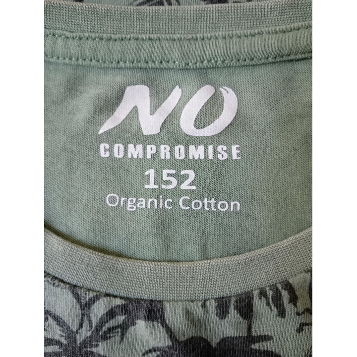 No Compromise jongensshirt groen jungleprint maat 152