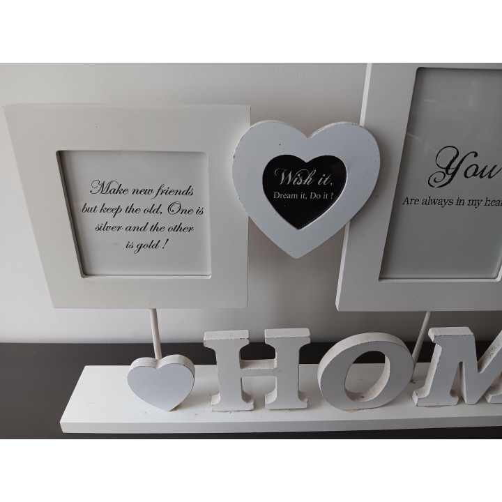 Houten fotolijst collage HOME | 5 foto’s | Angelique’s Kringloop
