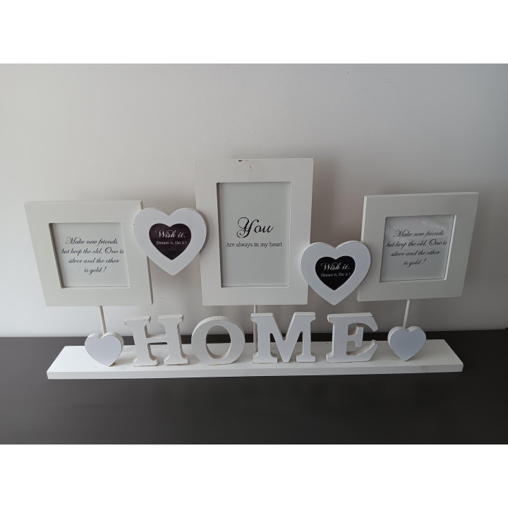 Houten Fotolijst Collage - HOME - Voor 5 Foto’s