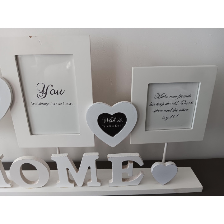 Houten fotolijst collage HOME | 5 foto’s | Angelique’s Kringloop
