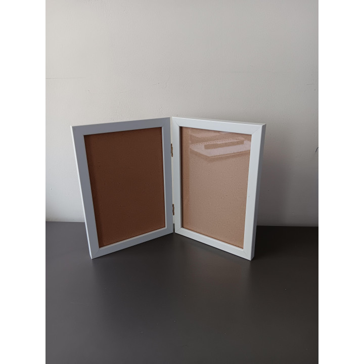 Dubbele witte fotolijst - 2-luik