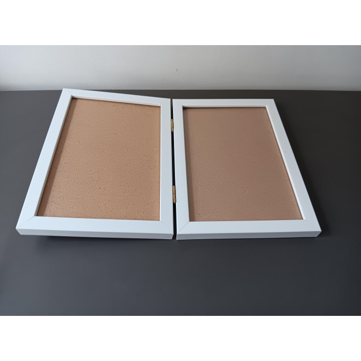 Dubbele witte fotolijst - 2-luik