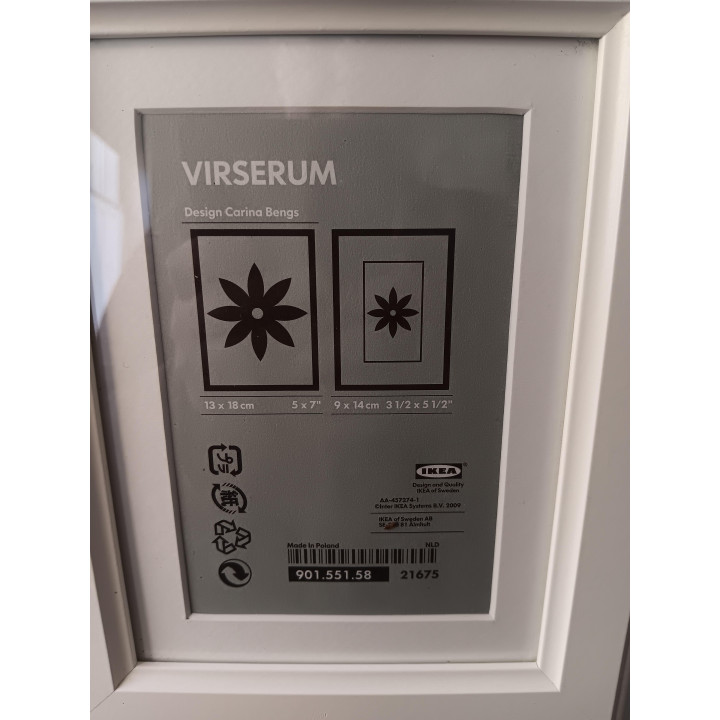 Witte IKEA VIRSERUM Fotolijst - 13 x 18 cm