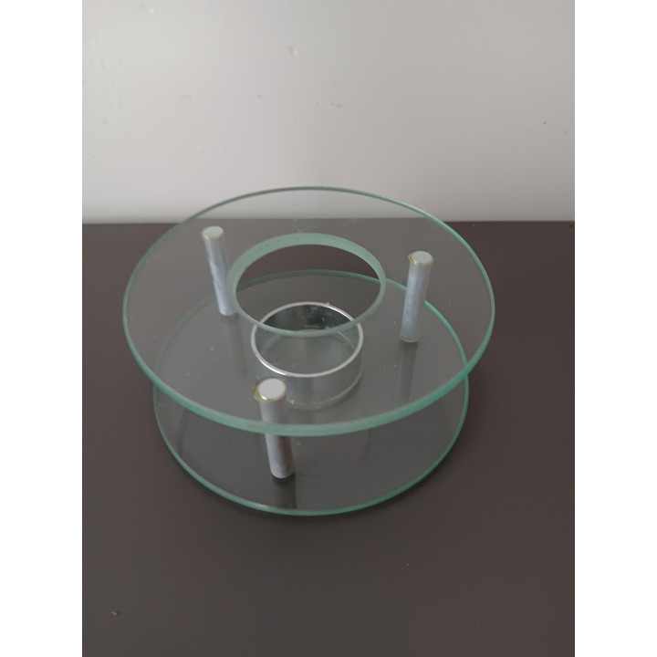 Glazen theelichthouder - Rond, dubbele glaslagen